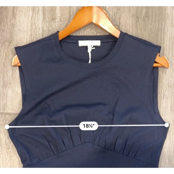 Vince Pintuck V-Neck Short-Sleeve Midi A-Line Dress Size S - Picture 7 of 8